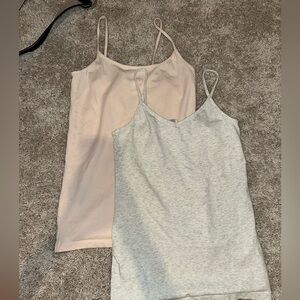 Forever 21 Beige and Gray Spaghetti Straps Size M
